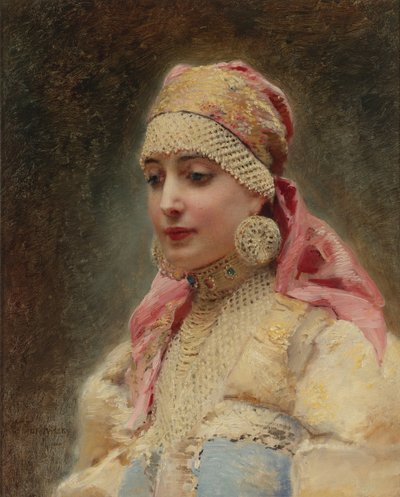 Boyars fru av Konstantin Egorovich Makovsky