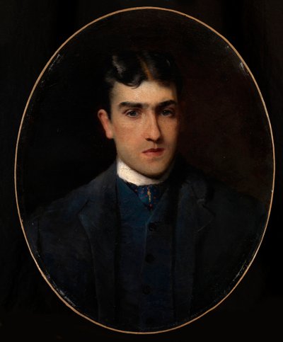 Porträtt av Lucien Guitry (1860-1925) (Porträtt av Lucien Guitry) - Målning av Konstantin Yegorovich Makovsky (Constantin Makovski) (1839-1915) olja på duk (64x51 cm) - Privat samling av Konstantin Egorovich Makovsky