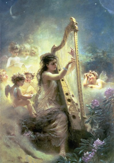 The Food of Love (olja på duk) av Konstantin Egorovich Makovsky
