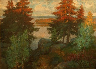 Höstlandskap, 1920 av Konstantin Ivanovich Gorbatov