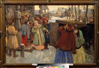 Arresteringen av Tsarevna Sophia (olja på duk) av Konstantin Veshchilov