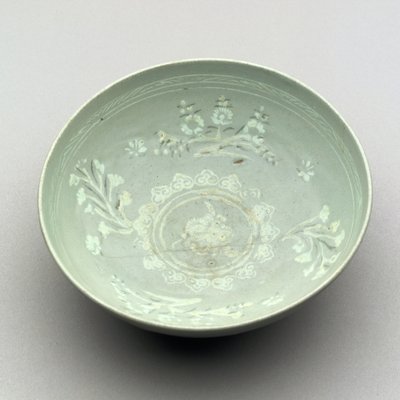 Skål med celadonglasyr, 1250-1350 (keramik) av Korean School