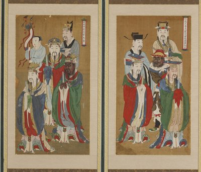 Processionsscen, Choson-dynastin (färg på papper och siden) av Korean School