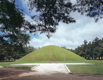 Tumulus av kung Muryong av Korean School