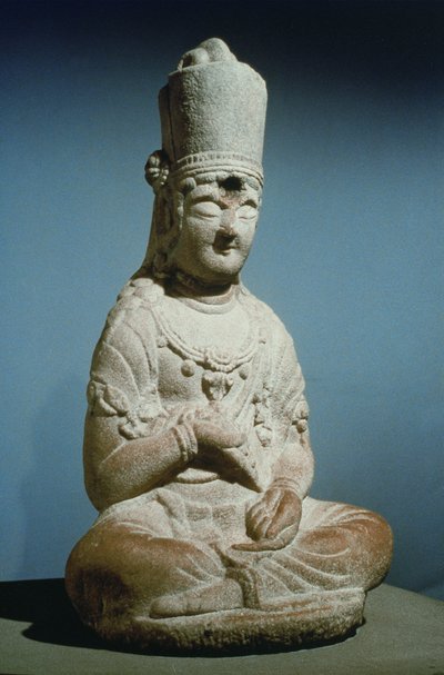 Sittande Bodhisattva från Hansong-sa, Korea av Korean School