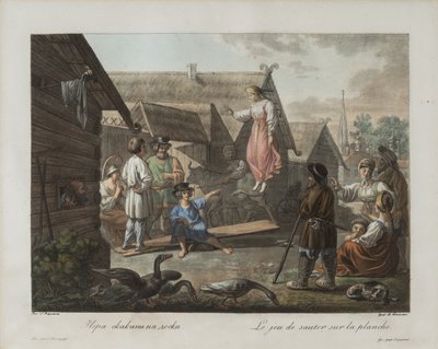 Game of Jumping on a Board, ca 1812 av Korneev