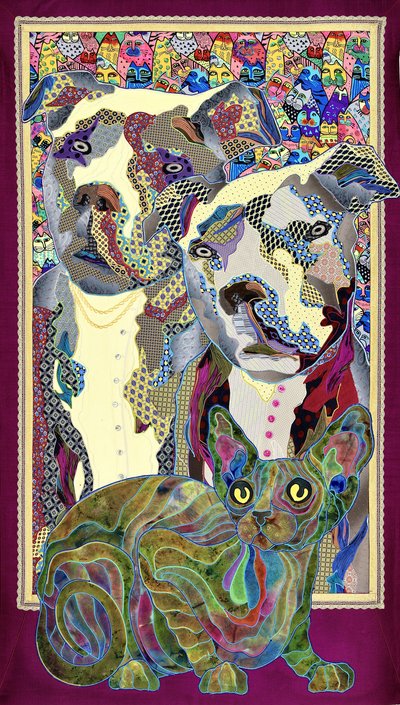 Färgglad abstrakt collage med husdjur av Kostyantin Malginov