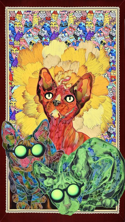 Färgglada sphynxkatter av Kostyantin Malginov