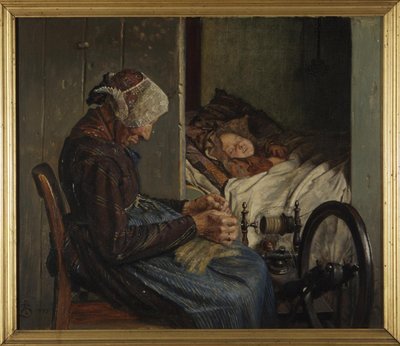 Mormor med sitt barnbarn av Kristian Zahrtmann