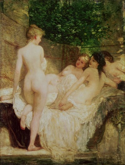Efter badet, c.1880 av Károly Lotz