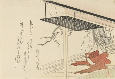 Hovfru på verandan, 1796. av Kubo Shunman