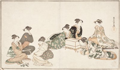 Bild ur poesi-albumet "Haru no iro" av Kubo Shunman