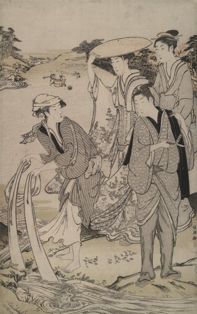 Tamagawa i provinsen Musashi ur De sex juvelfloderna av Kubo Shunman
