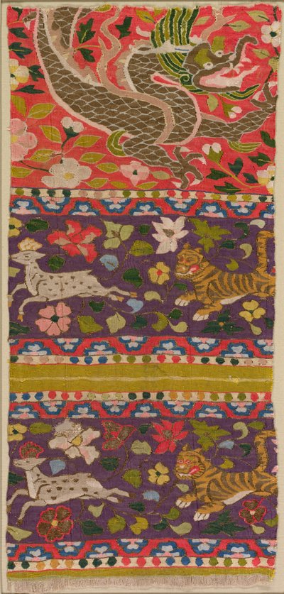Tigers Chasing Deer, med drake av Kubo Shunman