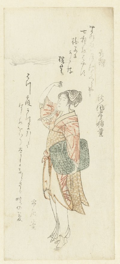 En Fisher-kvinna av Kubota Shunman (attributed to)