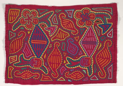 Skjortpanel (mola), ca 1950 (applicerad bomull) av Kuna Indian Culture
