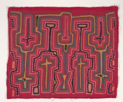 Skjorta panel (mola) (applicerad bomull) av Kuna Indian Culture