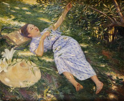 Under träden, 1898 av Kuroda Seiki