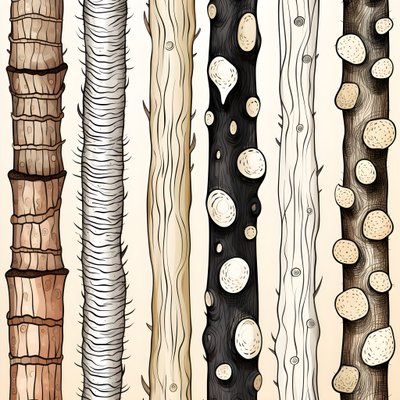 Trädstammens sektioner, boho clipart, boho ritmönster, boho stam 1 av Kurt Heppke