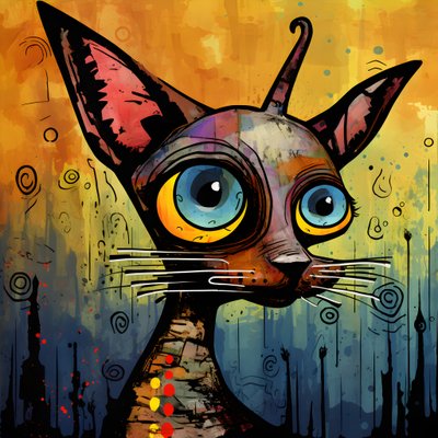 Tecknad nyckfull sfinx Cat 4 av Kurt Heppke