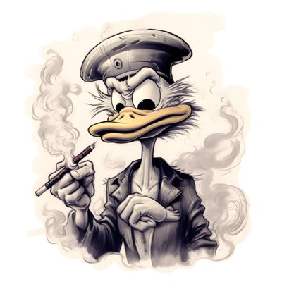 Scrooge McDuck, röker en stor marijuanajoint 1 av Kurt Heppke