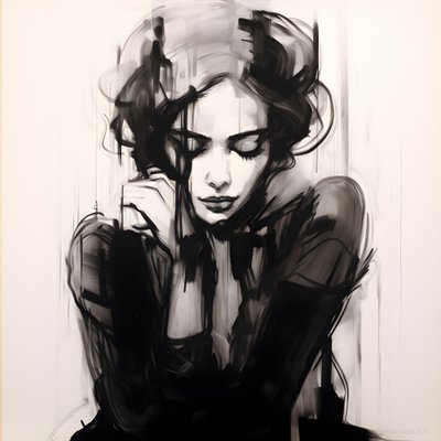 Expressionistisk sketch 1 av Kurt Heppke