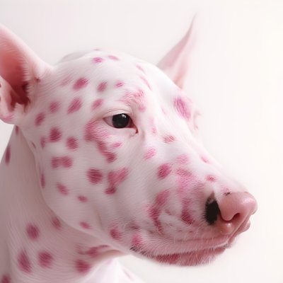 Fascinerande närbild av grisrosa på vita dalmatiska djurfläckar i moirémönster 1 av Kurt Heppke