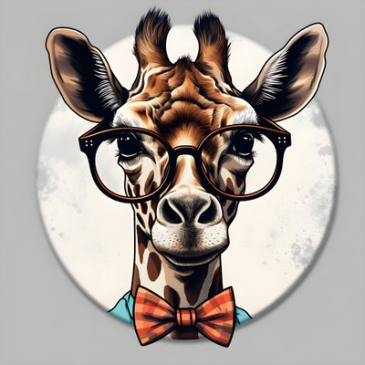 Giraff med glasögon 1 av Kurt Heppke