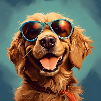 Hund, tecknad film, solglasögon 2 av Kurt Heppke