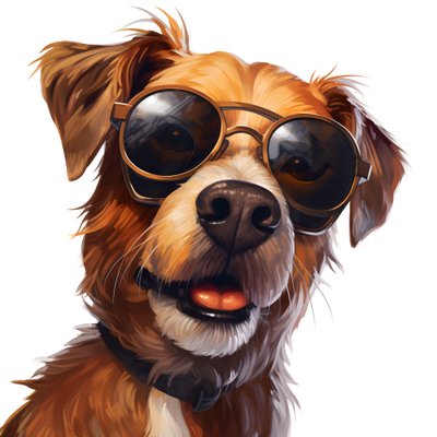 Hund, tecknad film, solglasögon 3 av Kurt Heppke