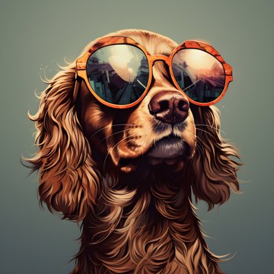 Hund, tecknad film, solglasögon 4 av Kurt Heppke