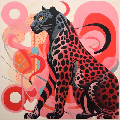 Leopardränder med virvlar och rosetter 1 av Kurt Heppke