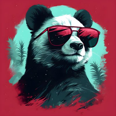 Panda med glasögon 2 av Kurt Heppke