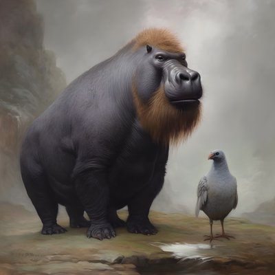 Capybara blandad med en silverryggad gorilla 4 av Kurt Heppke