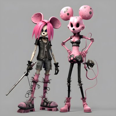 mardröm innan jul punk rosa minnie och mickey mouse 3 av Kurt Heppke