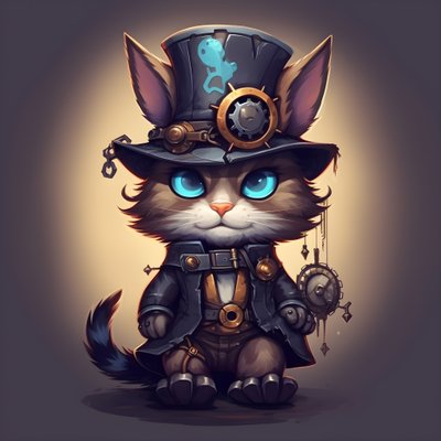 antropomorf söt katt 1 av Kurt Heppke