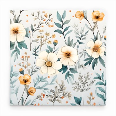 aquarell boho blommiga vilda blommor 1 av Kurt Heppke