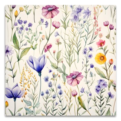 aquarell boho blommiga vilda blommor 4 av Kurt Heppke