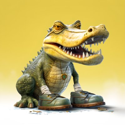 en krokodil i komisk stil 4 av Kurt Heppke
