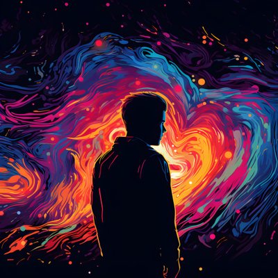 stirrar in i tomrummet, nebulosa, rymden, kosmiska. 4 av Kurt Heppke