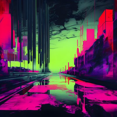 surrealistiskt abstrakt landskap 4 av Kurt Heppke