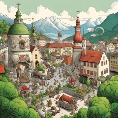 Österrike, tecknad serie 2 av Kurt Heppke