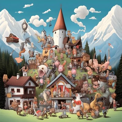 Österrike, tecknad film 3 av Kurt Heppke