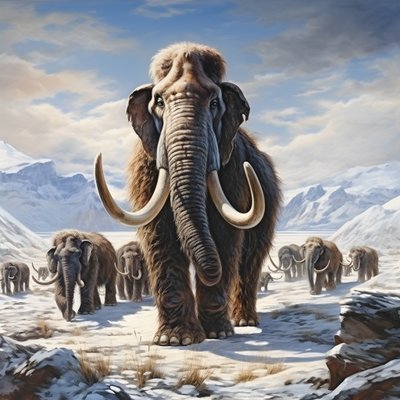 woolie mammutflock i tundran 4 av Kurt Heppke
