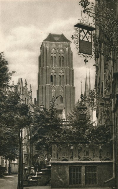 Gdansk. Jopengasse - Marienkirche, 1931 av Kurt Hielscher
