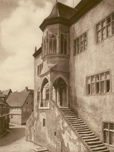 Dettelbach a Main, Rathaus; Dettelbach on the Main, Rådhuset (s/v foto) av Kurt Hielscher