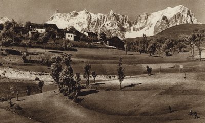 Italien: Catena del M Bianco nära Pre St Didier (s/v foto) av Kurt Hielscher