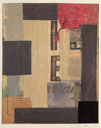 Collage, 1923 av Kurt Schwitters