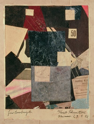 Komposition, 1922 av Kurt Schwitters