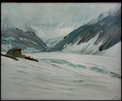 Djupt vatten med snö av Kurt Schwitters